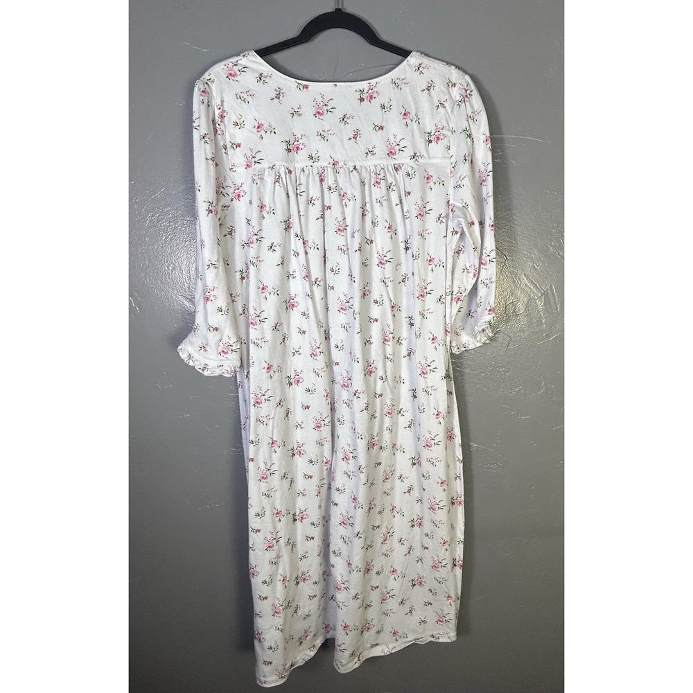 Eileen West rose bouquet nightgown  delicate floral Pattern XL 100% Cotton - Picture 2 of 10